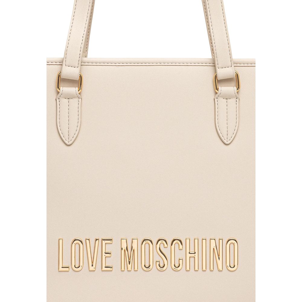 Love Moschino Beige Polyethylene Handbag - ClickThatClicks 