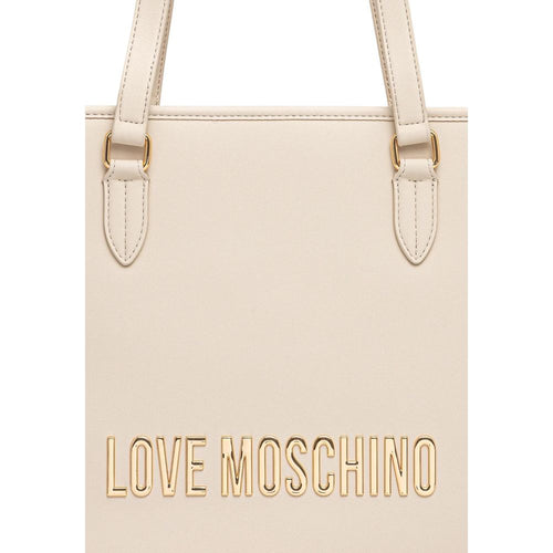 Love Moschino Beige Polyethylene Handbag - ClickThatClicks 