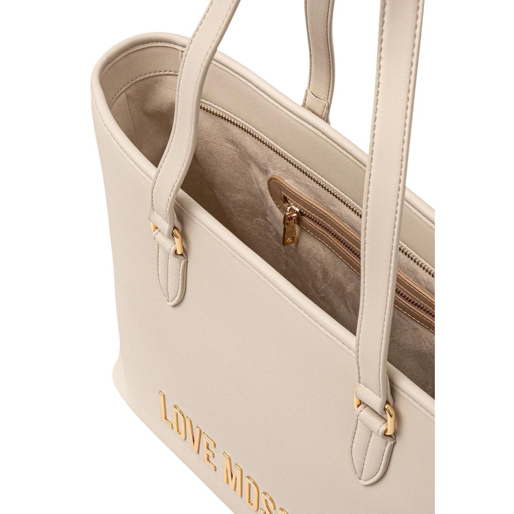 Love Moschino Beige Polyethylene Handbag - ClickThatClicks 