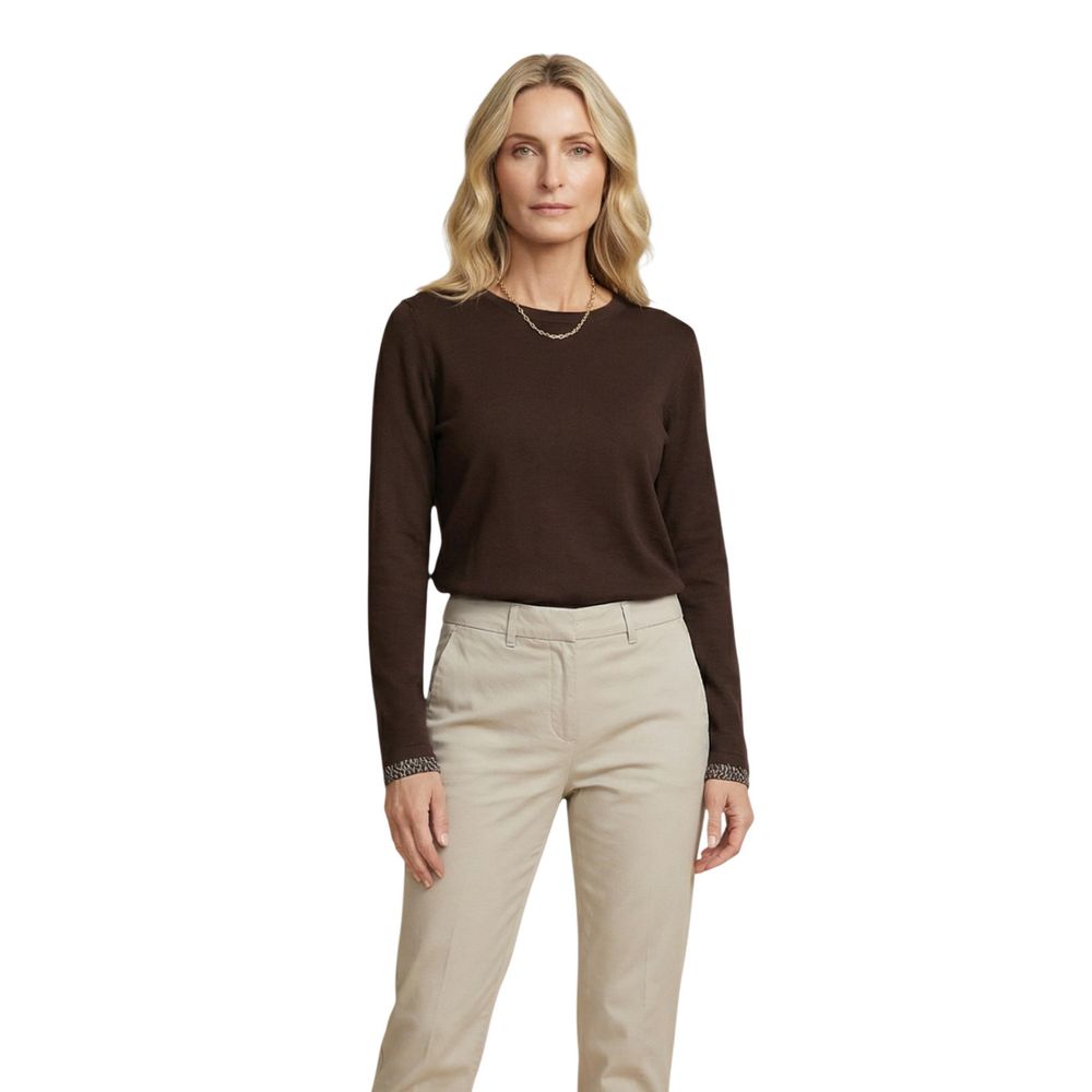 Street One Brown Cotton Long Sleeve T-Shirt - ClickThatClicks 