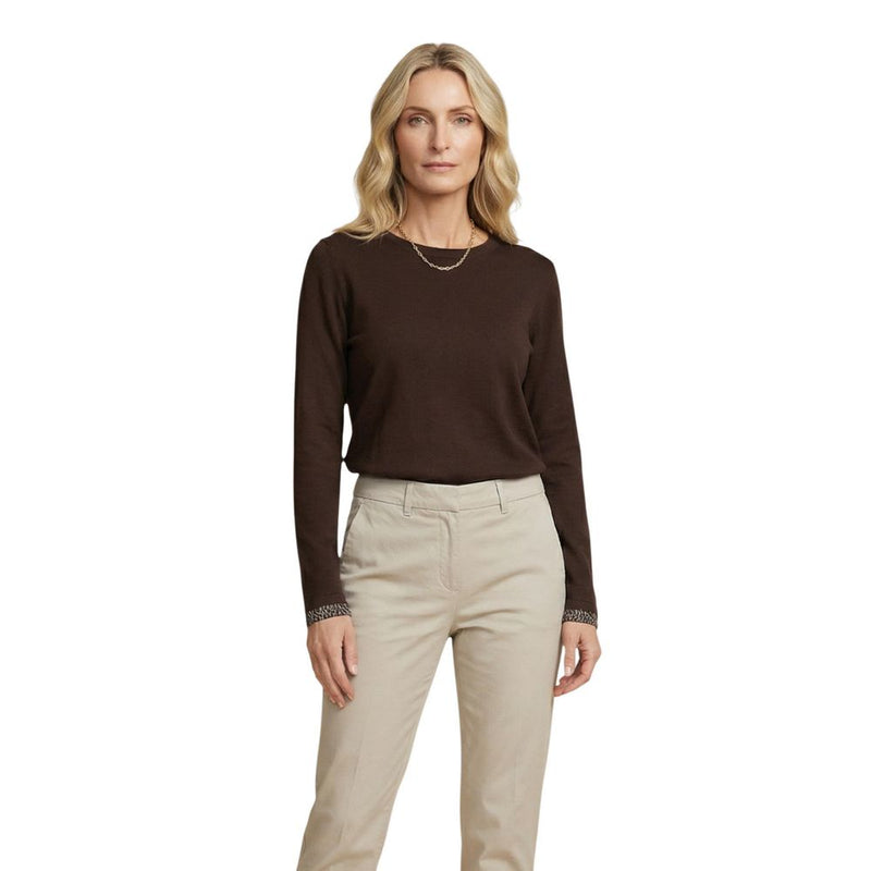 Street One Brown Cotton Long Sleeve T-Shirt - ClickThatClicks 