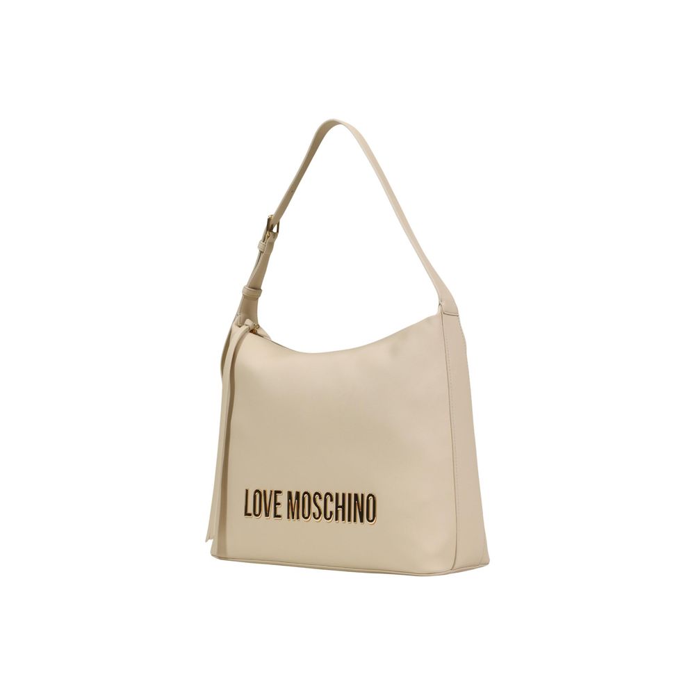 Love Moschino Beige Polyethylene Handbag - ClickThatClicks 
