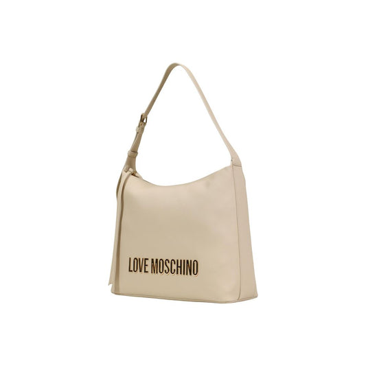 Love Moschino Beige Polyethylene Handbag - ClickThatClicks 