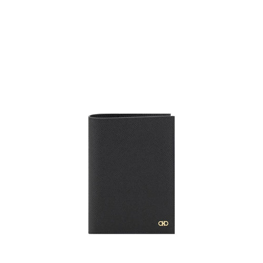 Ferragamo Black Calf Leather Bos Taurus Wallet - ClickThatClicks 