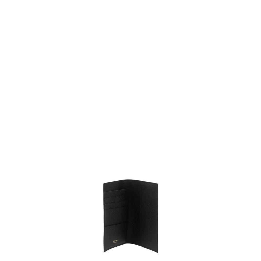 Ferragamo Black Calf Leather Bos Taurus Wallet - ClickThatClicks 