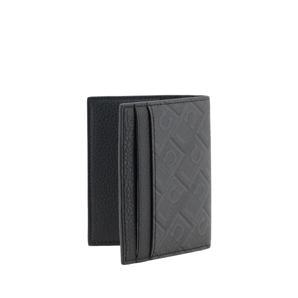 Ferragamo Black Calf Leather Bos Taurus Wallet - ClickThatClicks 