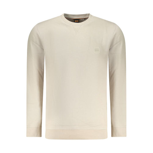 Hugo Boss Beige Cotton Men Sweatshirt - ClickThatClicks 