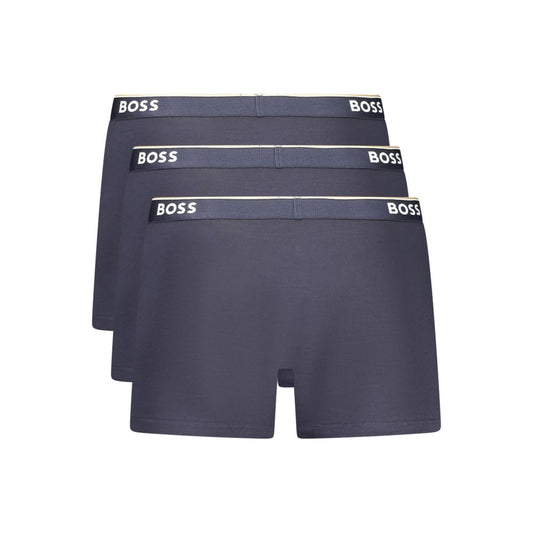 Hugo Boss Blue Cotton Men Boxer Short - ClickThatClicks 