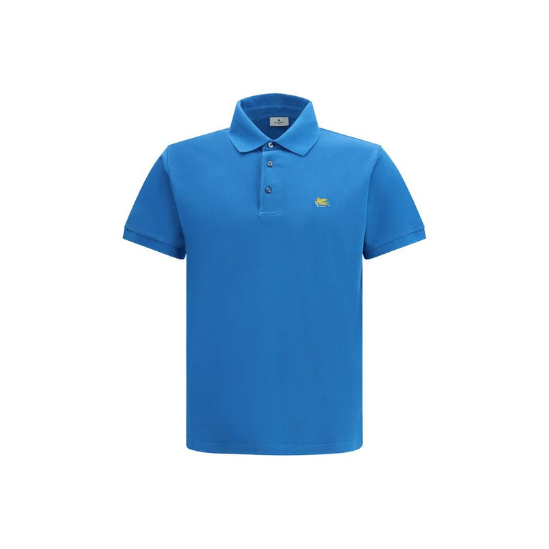 Etro Blue Cotton Polo Shirt - ClickThatClicks 