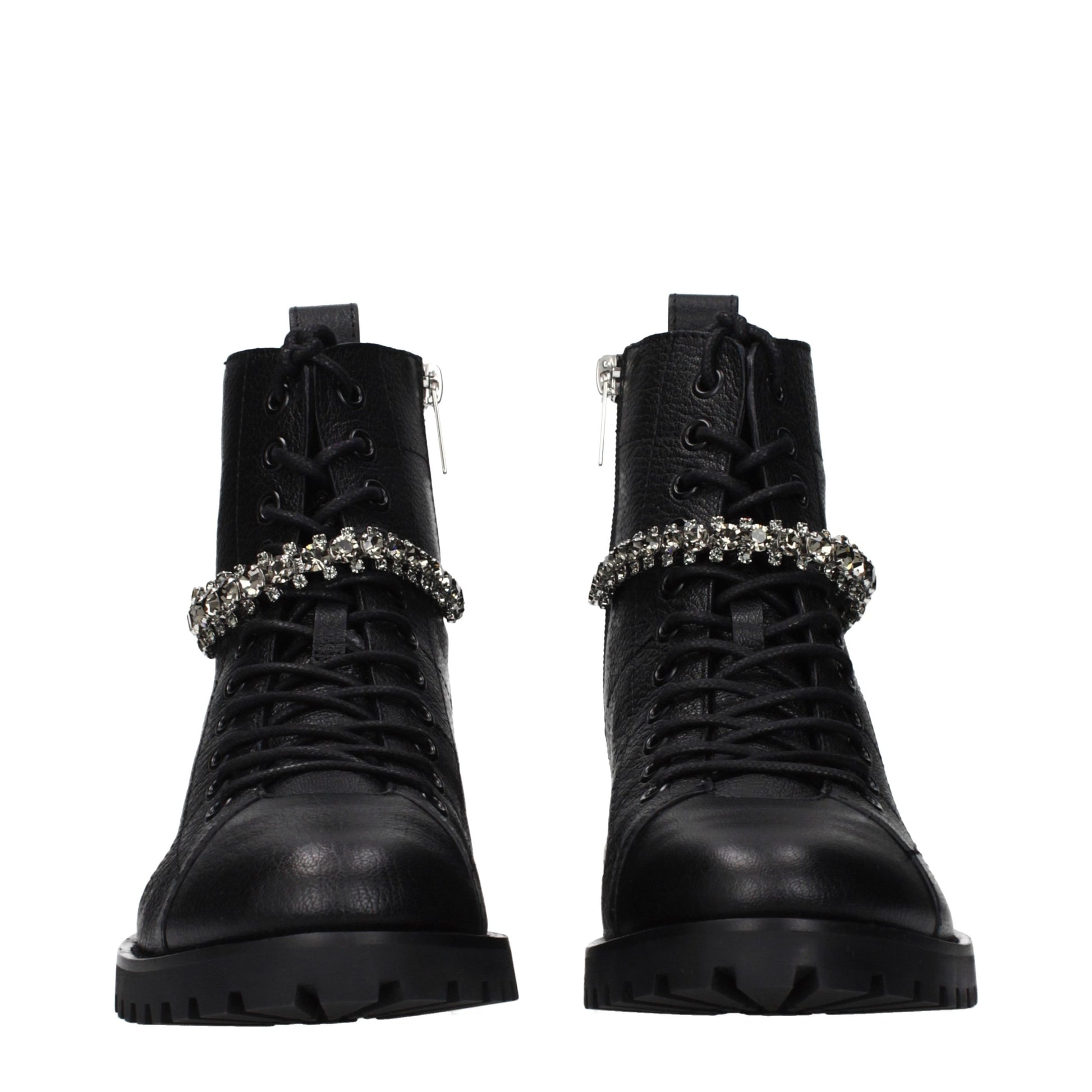 Jimmy Choo Black Leather Ankle Boots - ClickThatClicks 