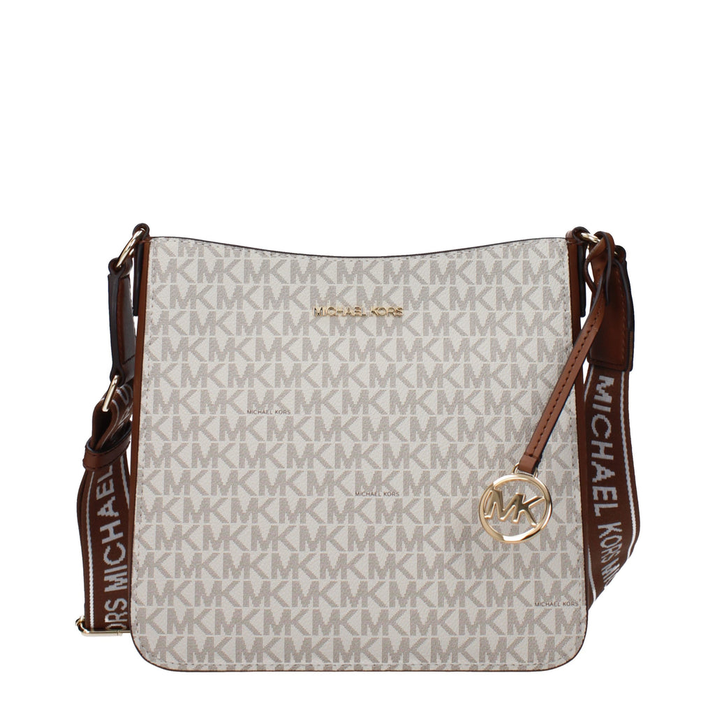 Michael Kors Beige Fabric Crossbody Bag - ClickThatClicks 
