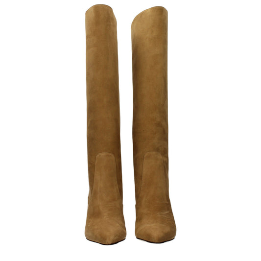 Jimmy Choo Brown Leather High Heel Boots - ClickThatClicks 