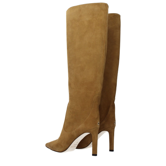 Jimmy Choo Brown Leather High Heel Boots - ClickThatClicks 