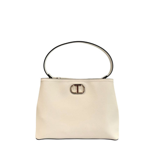 Twinset White PU Women Handbag - ClickThatClicks 
