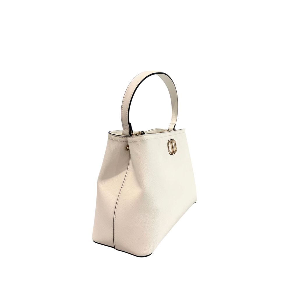 Twinset White PU Women Handbag - ClickThatClicks 