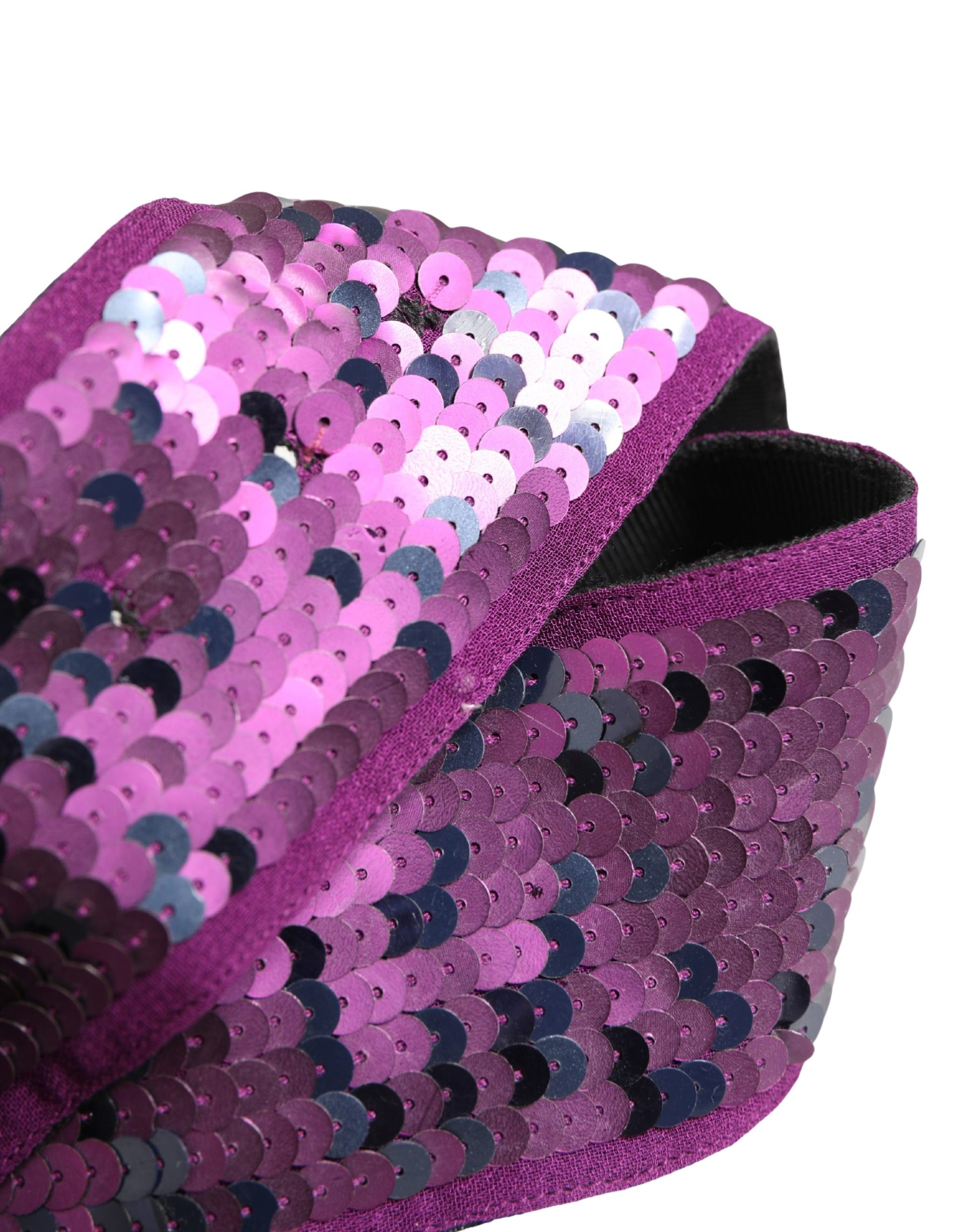 GF Ferre Women Purple Sequined Silver Metal Buckle Belt - ClickThatClicks 