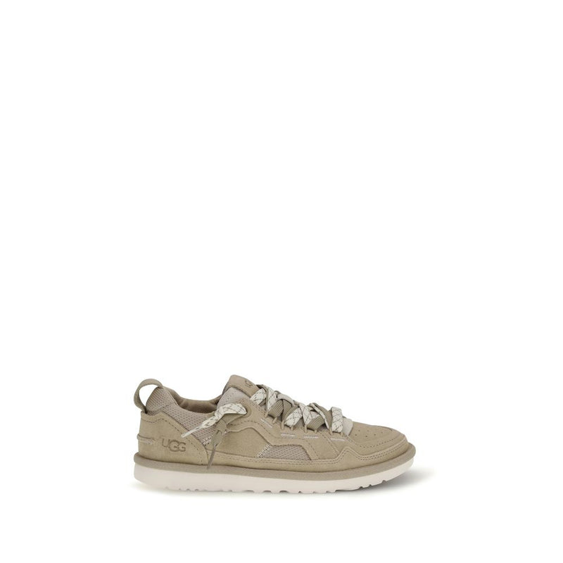 UGG Beige Calf Leather Bos Taurus Sneakers - ClickThatClicks 