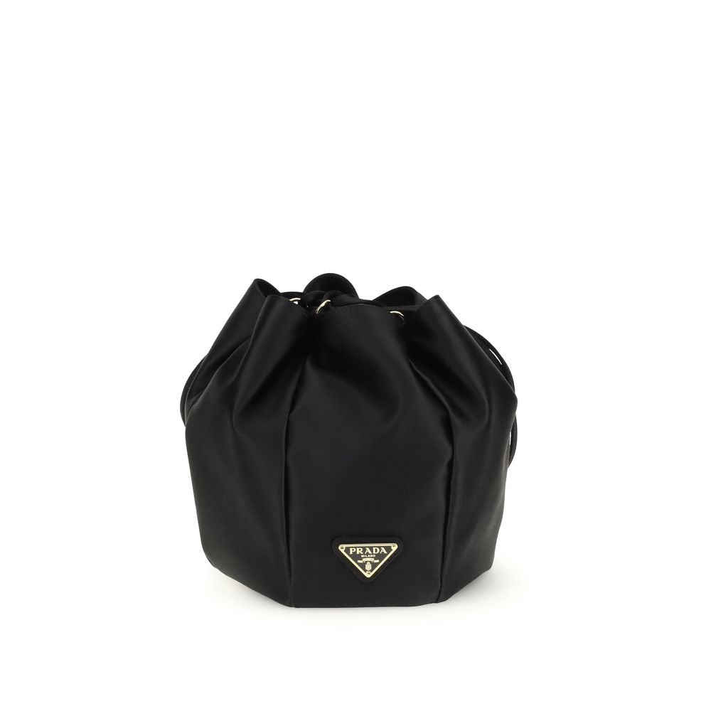 Prada Black Silk Backet Bag - ClickThatClicks 