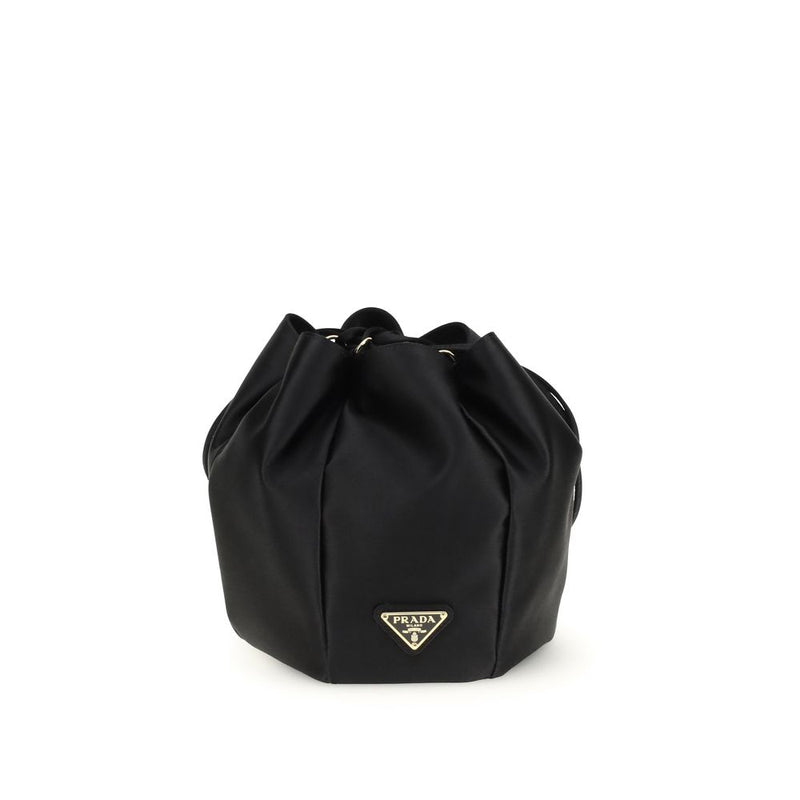 Prada Black Silk Backet Bag - ClickThatClicks 