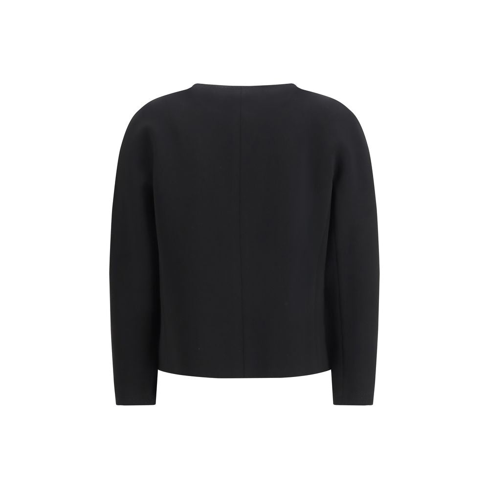 Max Mara Black Triacetate Full-Length Jacket - ClickThatClicks 