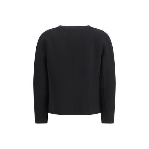 Max Mara Black Triacetate Full-Length Jacket - ClickThatClicks 
