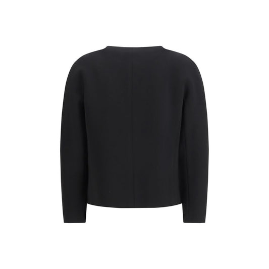 Max Mara Black Triacetate Full-Length Jacket - ClickThatClicks 