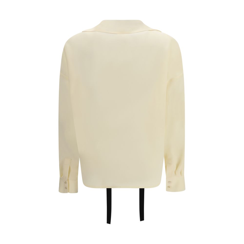 Max Mara Beige Silk Blouse - ClickThatClicks 