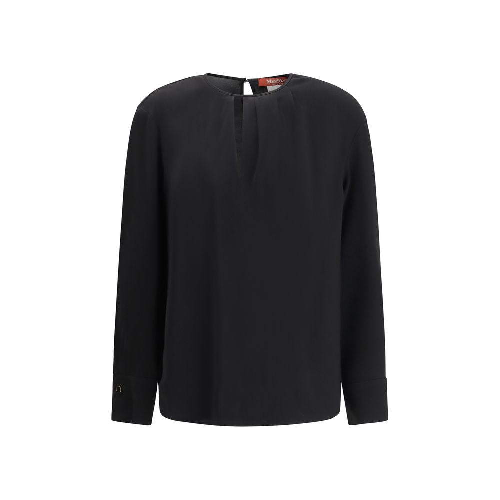Max Mara Black Triacetate Blouse - ClickThatClicks 