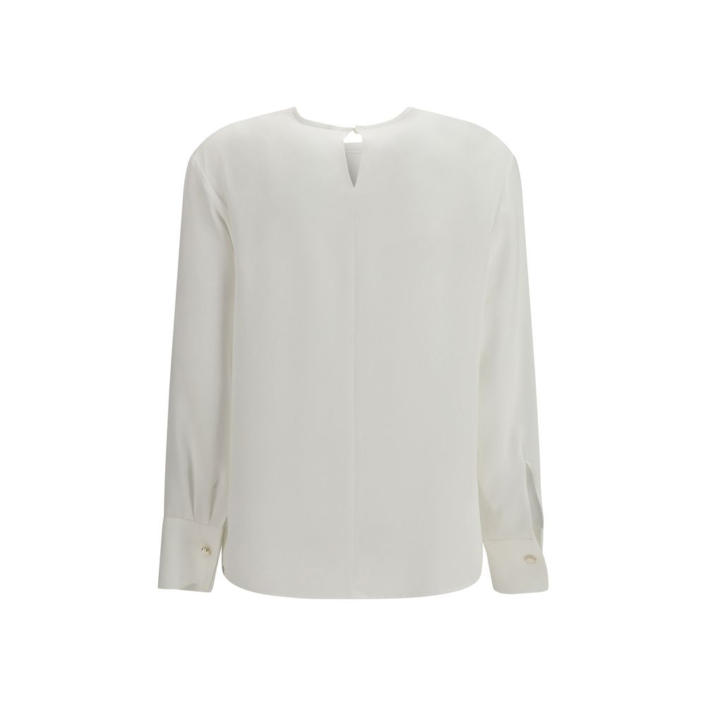 Max Mara White Triacetate Blouse - ClickThatClicks 