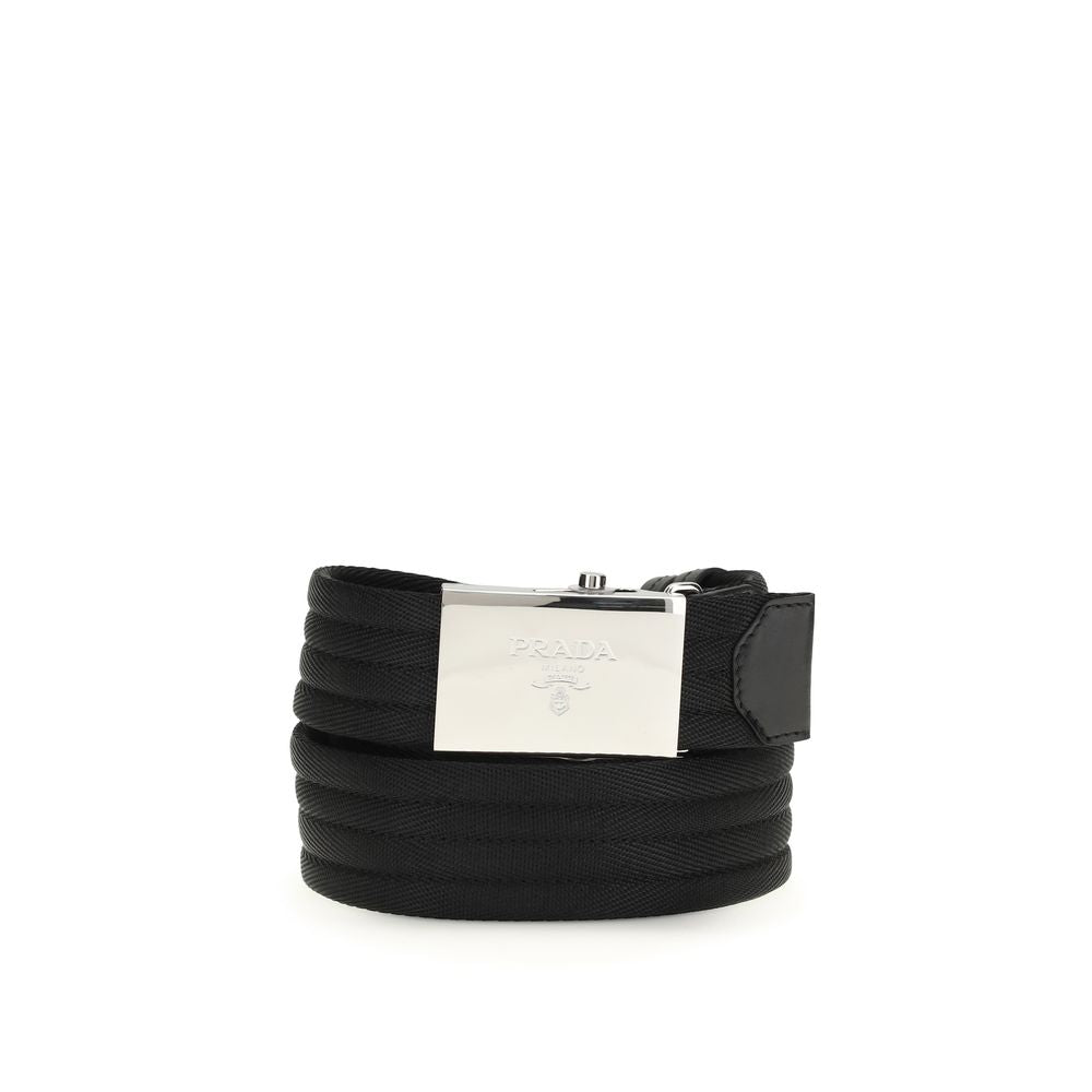 Prada Black Polyester Thin Belt - ClickThatClicks 