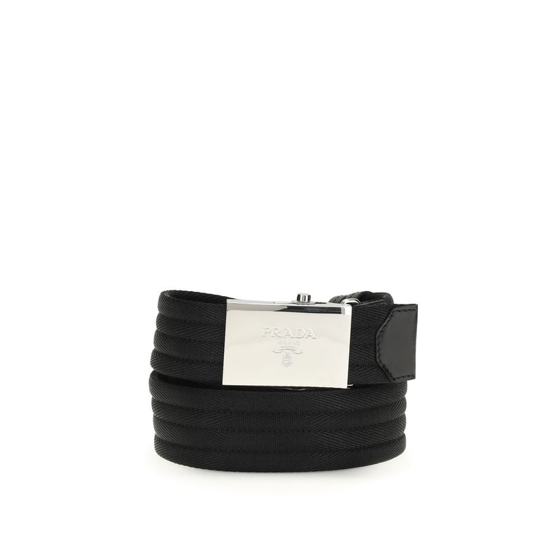 Prada Black Polyester Thin Belt - ClickThatClicks 