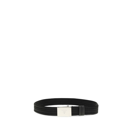 Prada Black Polyester Thin Belt - ClickThatClicks 