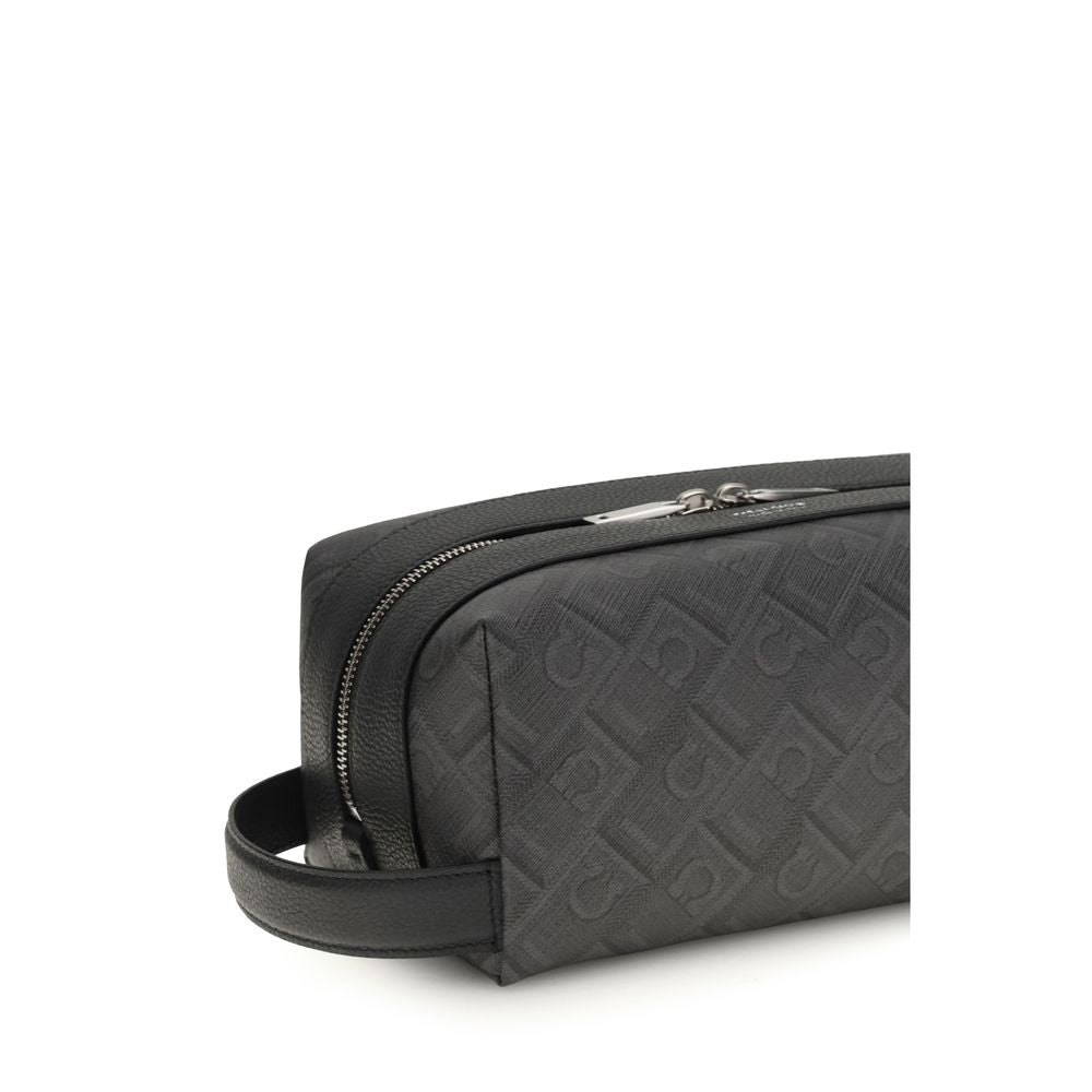 Ferragamo Black Calf Leather Bos Taurus Handbag - ClickThatClicks 