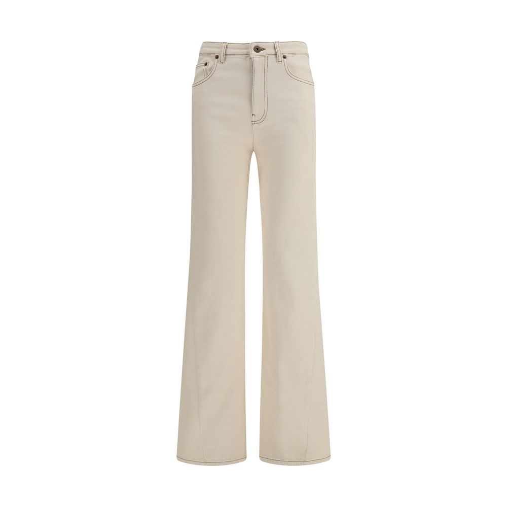Burberry Beige Cotton Bootcut Jeans - ClickThatClicks 