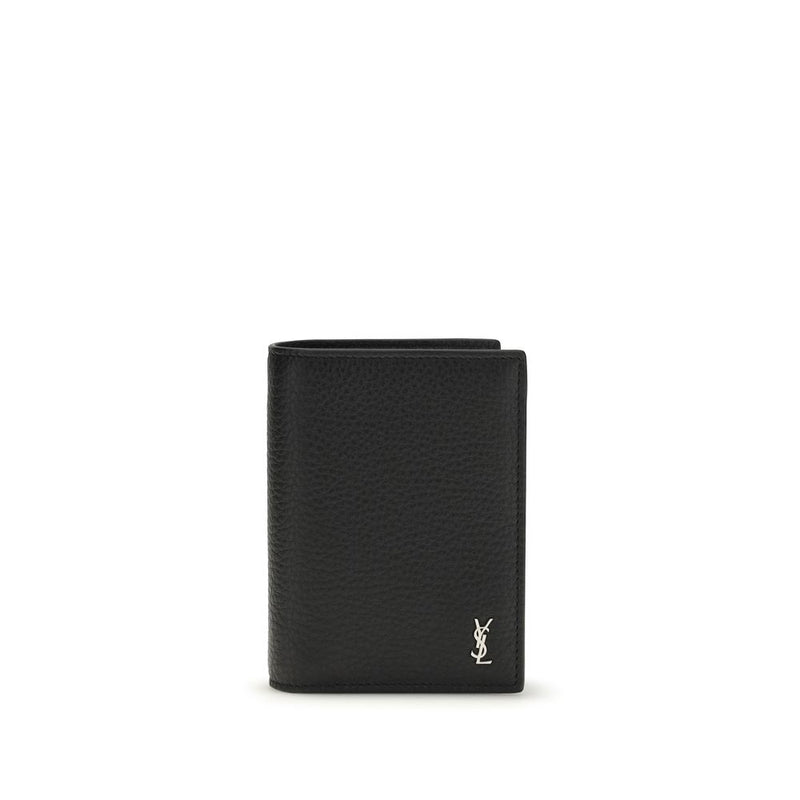 Saint Laurent Black Calf Leather Bos Taurus Wallet - ClickThatClicks 