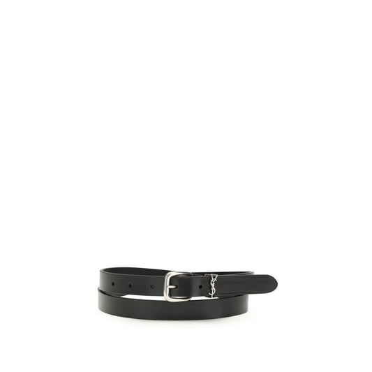 Saint Laurent Black Cotton Regular Belt - ClickThatClicks 