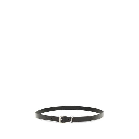 Saint Laurent Black Cotton Regular Belt - ClickThatClicks 