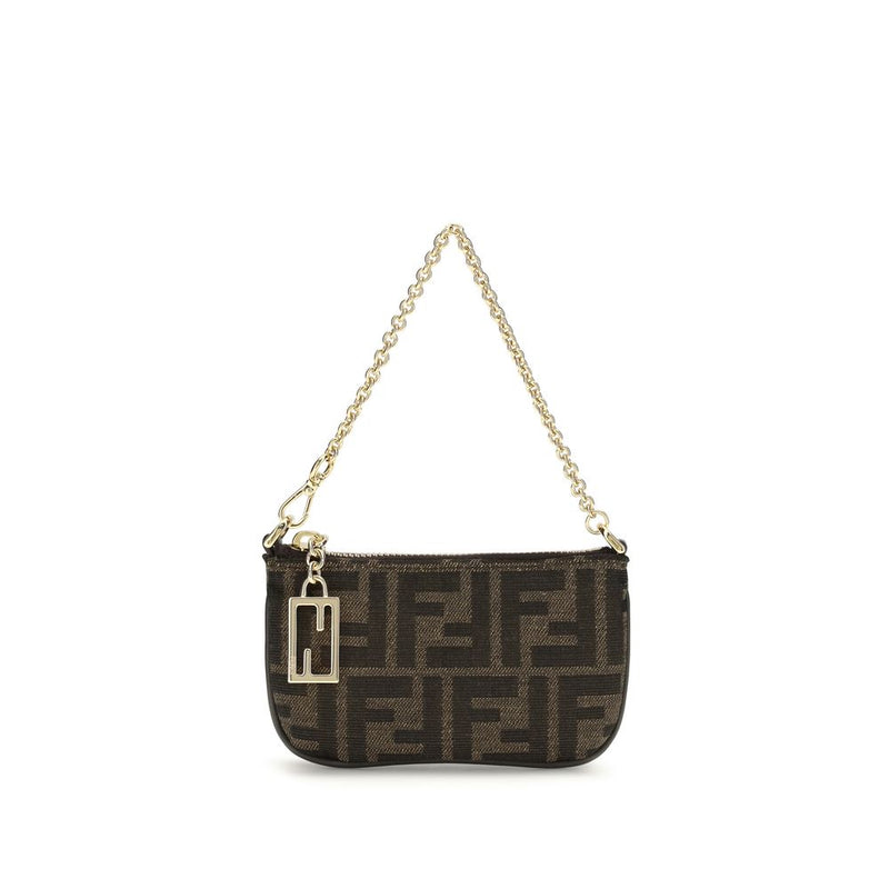Fendi Brown Fabric Shoulder Bag
