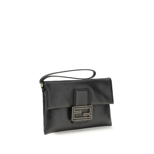 Fendi Black Calf Leather Bos Taurus Shoulder Bag - ClickThatClicks 
