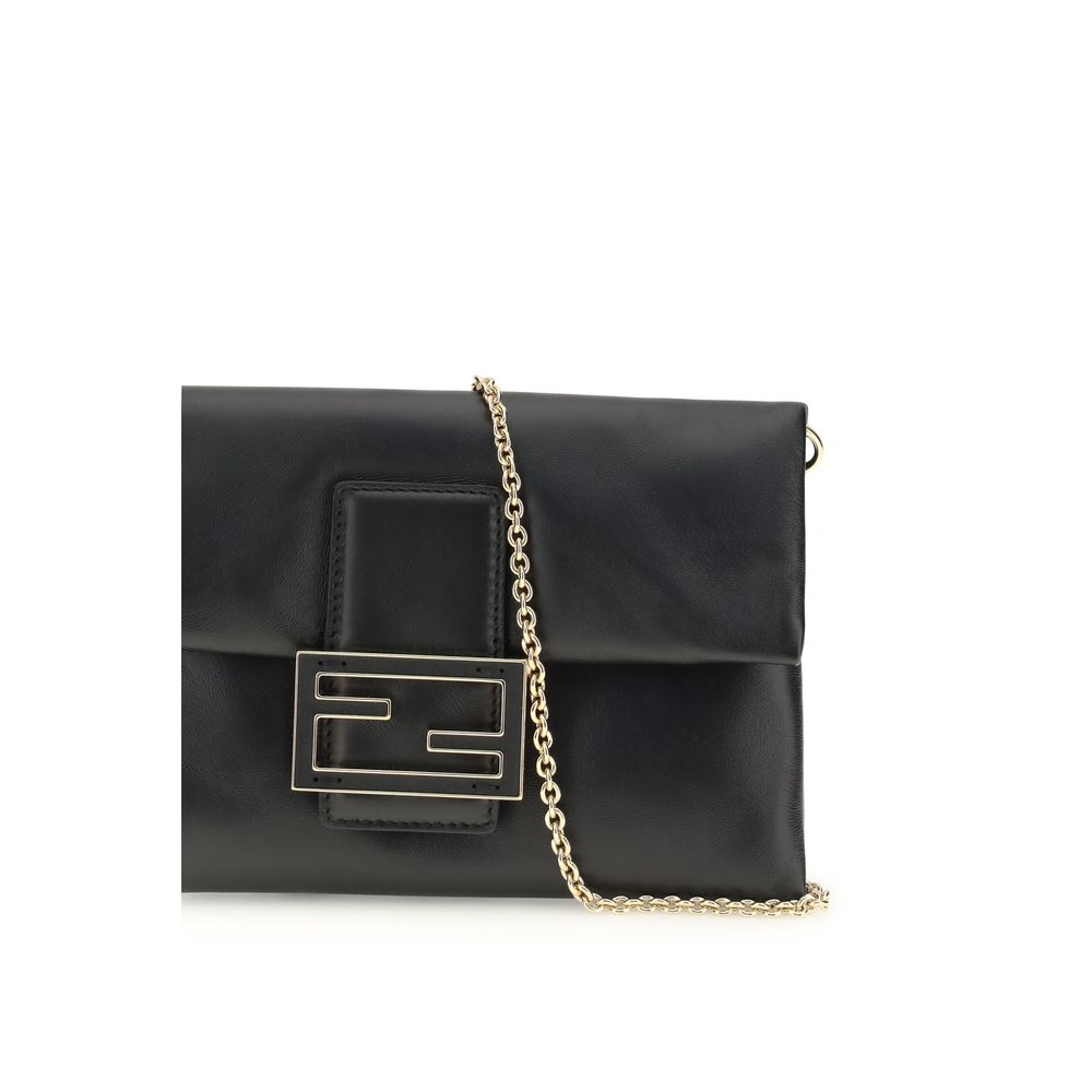 Fendi Black Calf Leather Bos Taurus Shoulder Bag - ClickThatClicks 