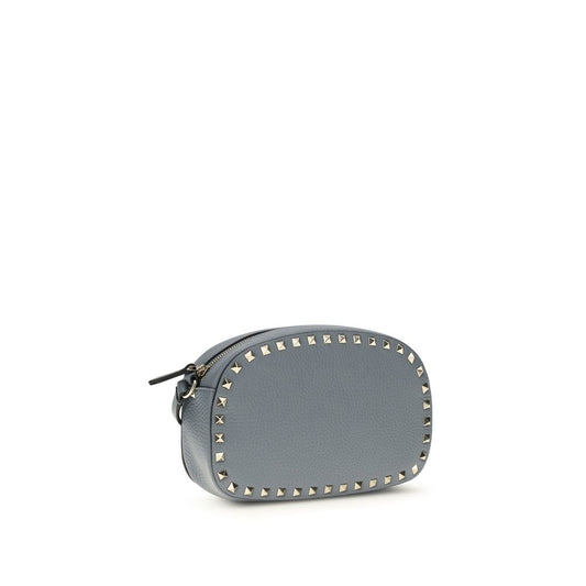 Valentino Garavani Blue Calf Leather Bos Taurus Shoulder Bag - ClickThatClicks 