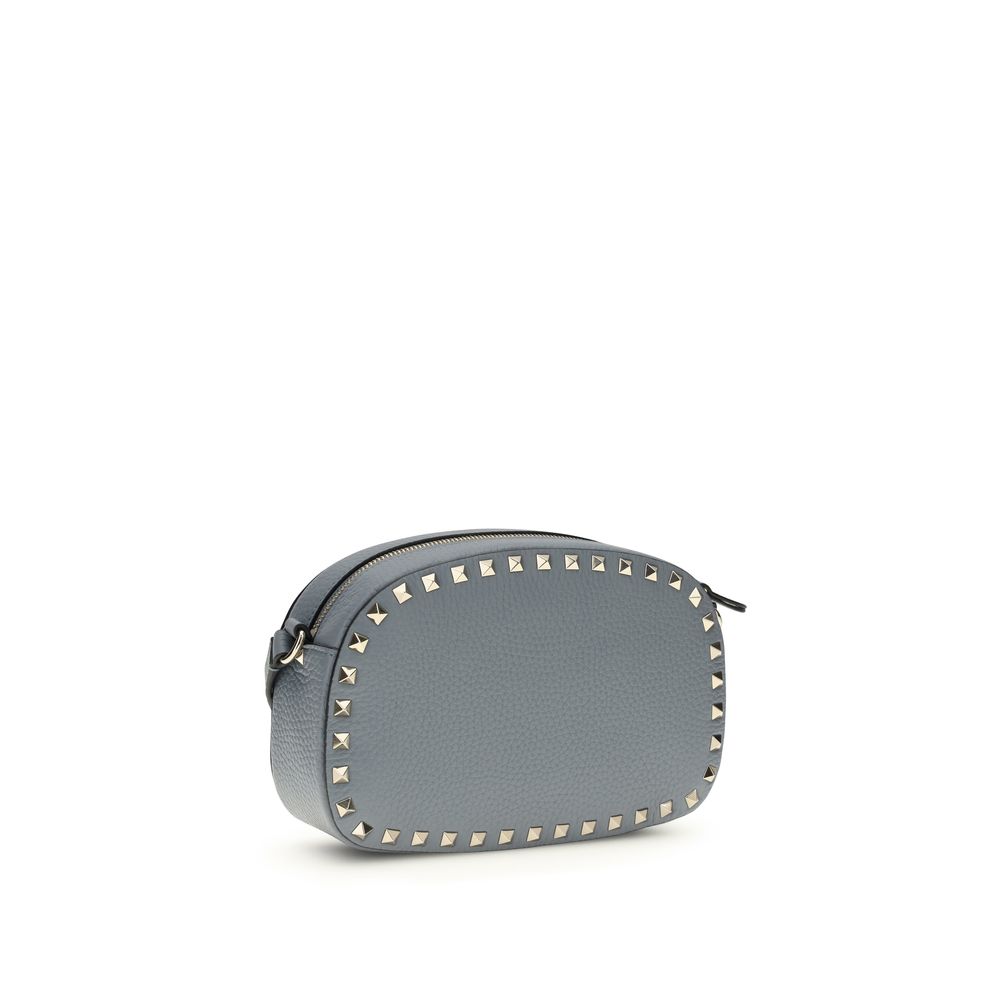 Valentino Garavani Blue Calf Leather Bos Taurus Shoulder Bag - ClickThatClicks 