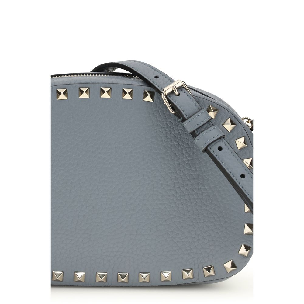 Valentino Garavani Blue Calf Leather Bos Taurus Shoulder Bag - ClickThatClicks 