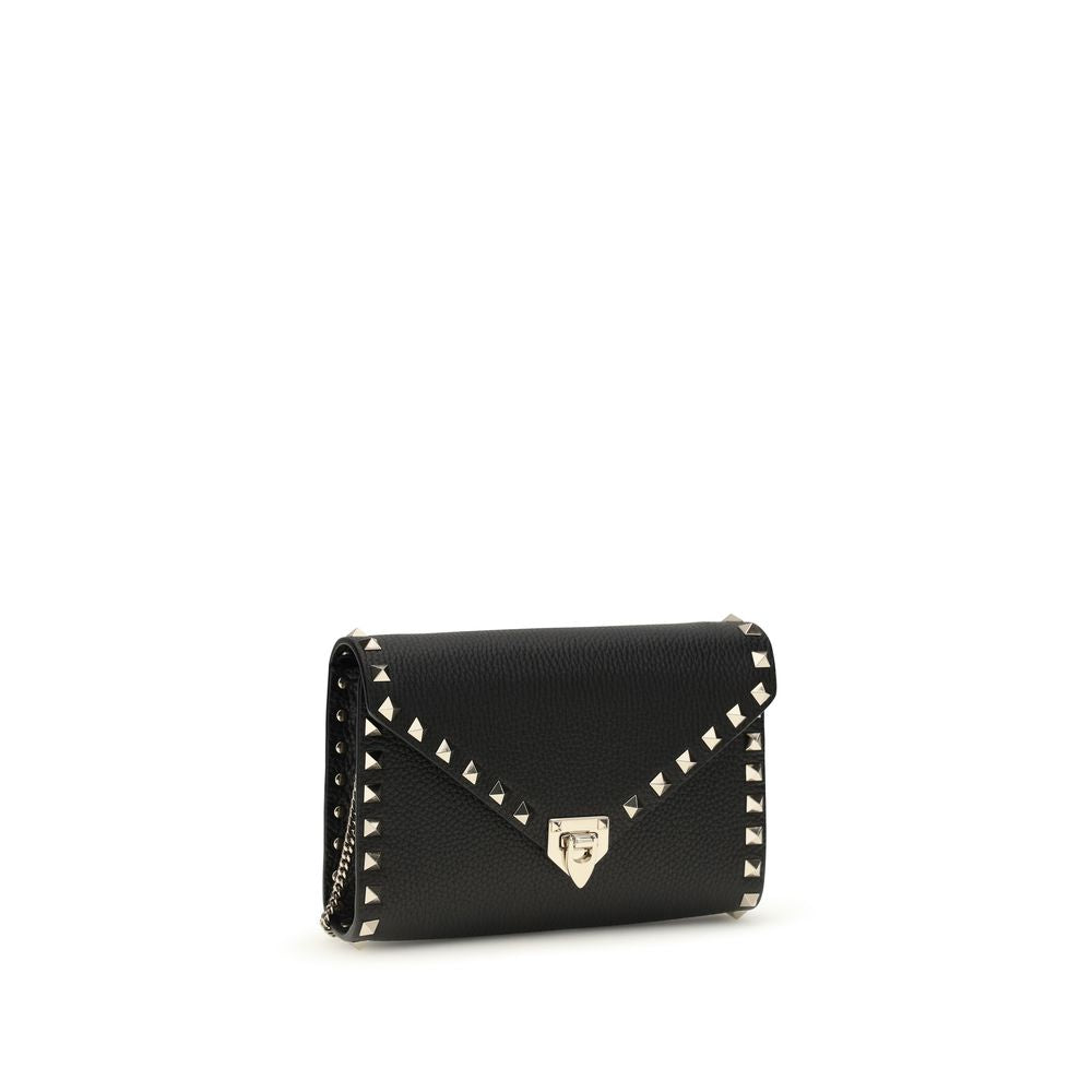 Valentino Garavani Black Calf Leather Bos Taurus Wallet - ClickThatClicks 