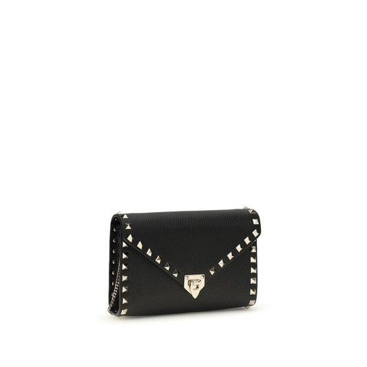 Valentino Garavani Black Calf Leather Bos Taurus Wallet - ClickThatClicks 