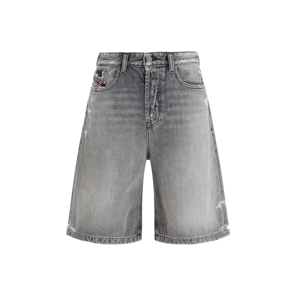Diesel Gray Cotton Bermuda Shorts - ClickThatClicks 