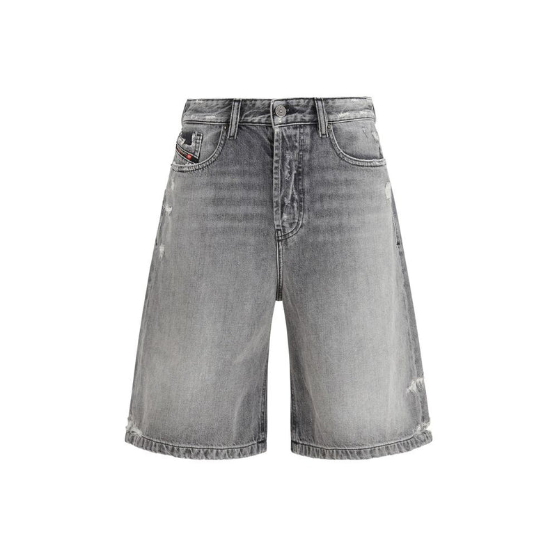 Diesel Gray Cotton Bermuda Shorts - ClickThatClicks 