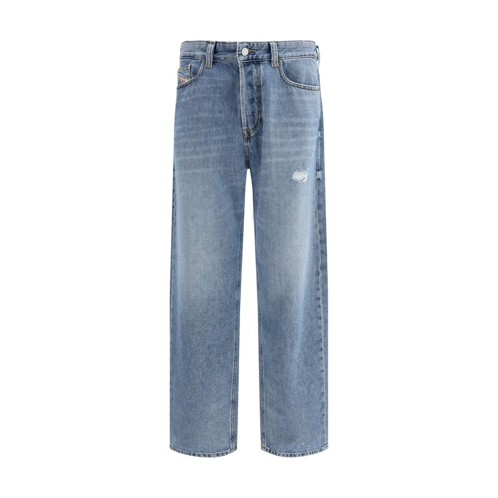 Diesel Blue Cotton Relaxed Fit Jeans - ClickThatClicks 