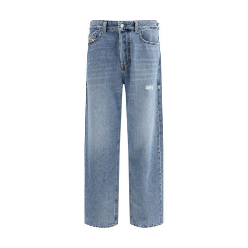 Diesel Blue Cotton Relaxed Fit Jeans - ClickThatClicks 