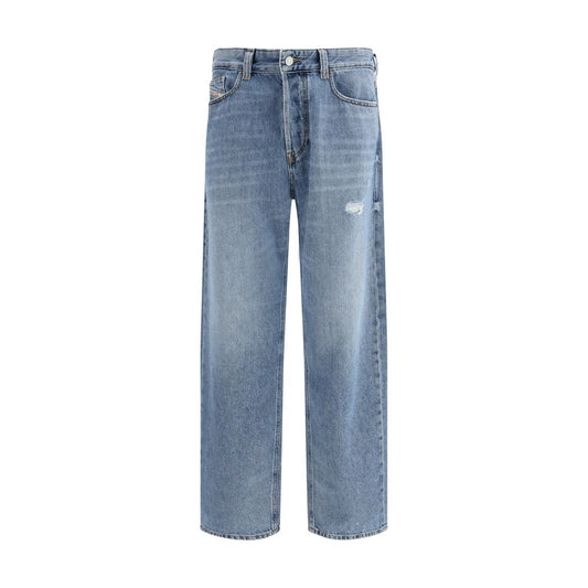 Diesel Blue Cotton Relaxed Fit Jeans - ClickThatClicks 